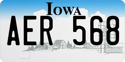 IA license plate AER568