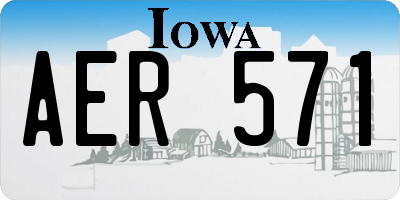IA license plate AER571