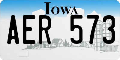 IA license plate AER573