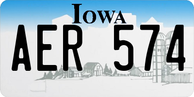IA license plate AER574