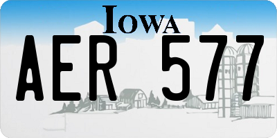 IA license plate AER577