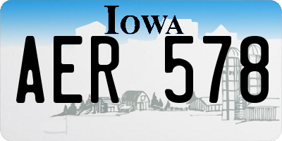 IA license plate AER578