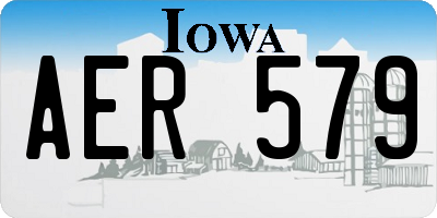 IA license plate AER579