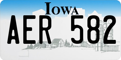 IA license plate AER582