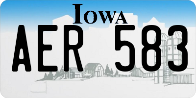 IA license plate AER583