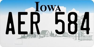 IA license plate AER584