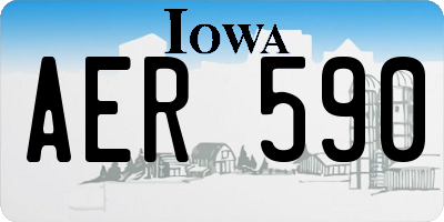 IA license plate AER590