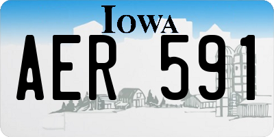 IA license plate AER591