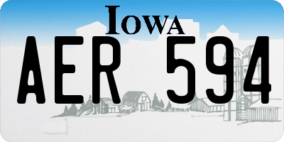 IA license plate AER594