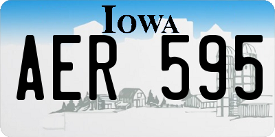 IA license plate AER595