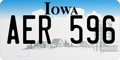 IA license plate AER596