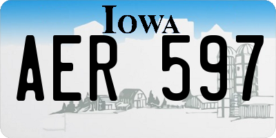 IA license plate AER597