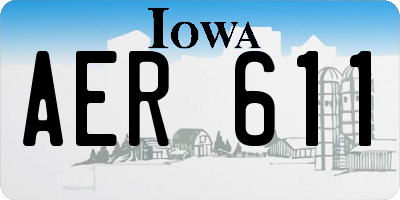 IA license plate AER611