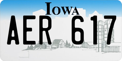 IA license plate AER617