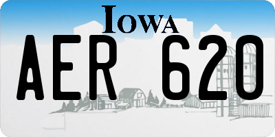 IA license plate AER620