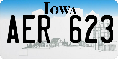 IA license plate AER623
