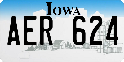 IA license plate AER624