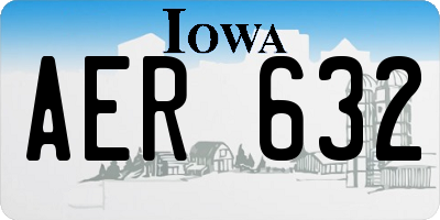 IA license plate AER632