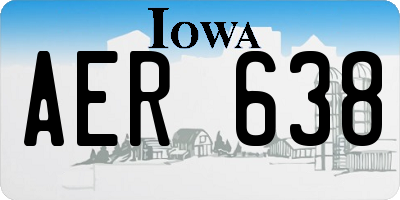 IA license plate AER638