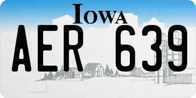 IA license plate AER639
