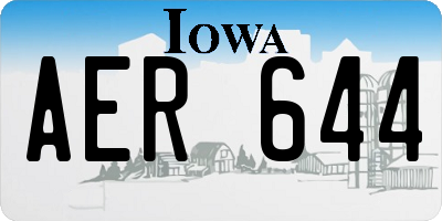 IA license plate AER644