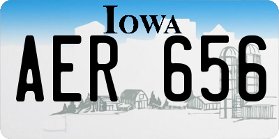 IA license plate AER656