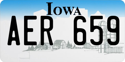 IA license plate AER659
