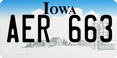 IA license plate AER663