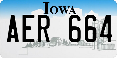 IA license plate AER664