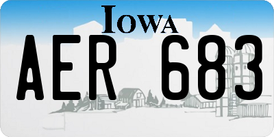 IA license plate AER683