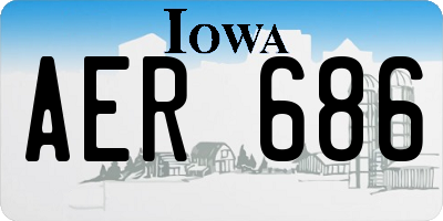 IA license plate AER686