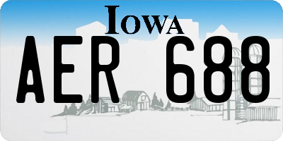 IA license plate AER688