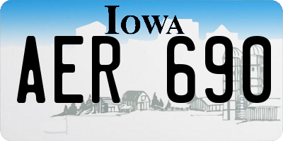 IA license plate AER690
