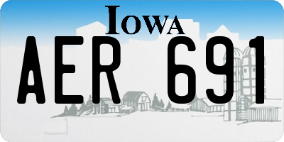 IA license plate AER691