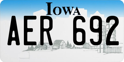 IA license plate AER692
