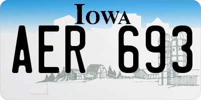 IA license plate AER693