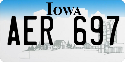 IA license plate AER697