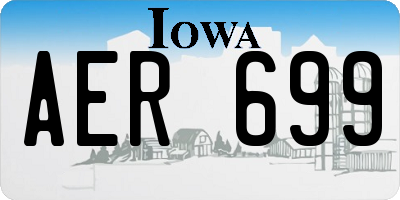 IA license plate AER699