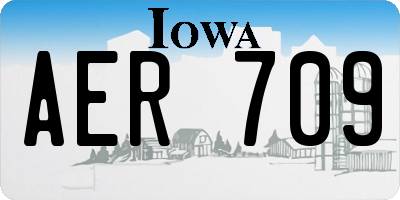 IA license plate AER709