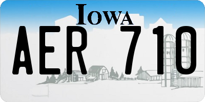 IA license plate AER710