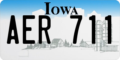 IA license plate AER711