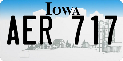 IA license plate AER717