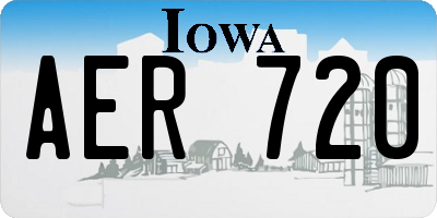 IA license plate AER720