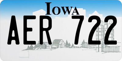 IA license plate AER722