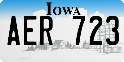 IA license plate AER723