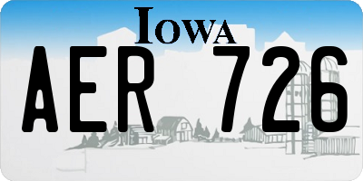 IA license plate AER726