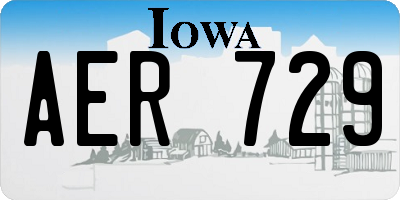 IA license plate AER729