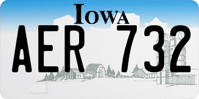 IA license plate AER732