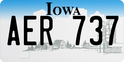 IA license plate AER737