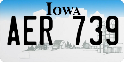 IA license plate AER739